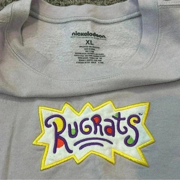 Women’s Nickelodeon Rugrats Pullover Sweatshirt Size XL light Purple - Picture 4 of 6